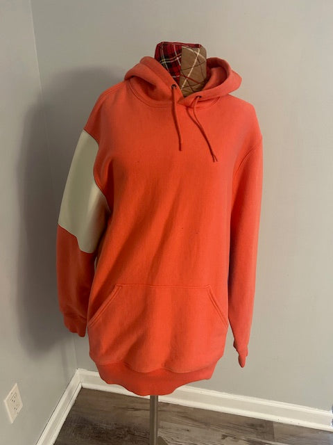 Melon Patchwork Hoodie w/Cream & Yellow Leather