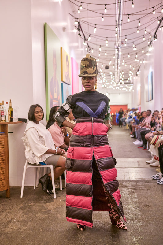 The Garcia Puffer Skirts Fuchsia & Plum