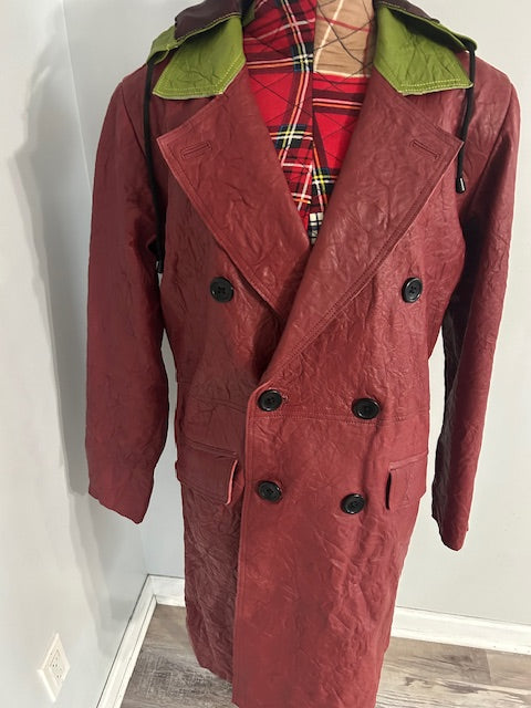 The River Leather Trench Coat