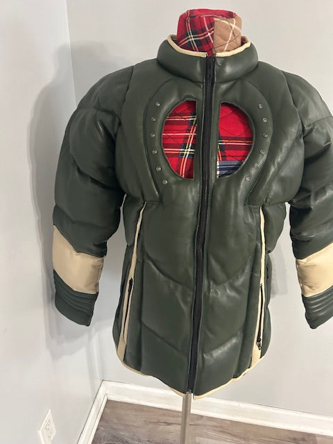 Women's Leather Puffer