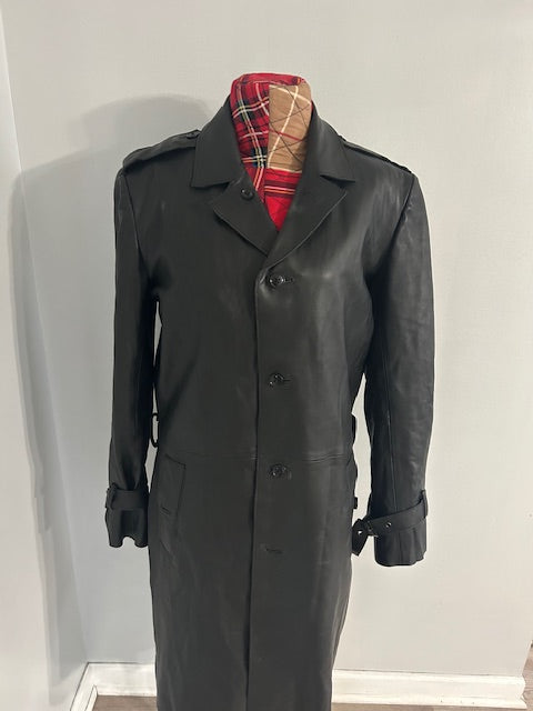 Black Leather Trench Coats