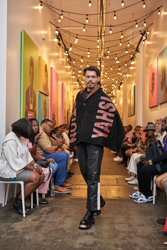 Reversible Hooded Leather Cape